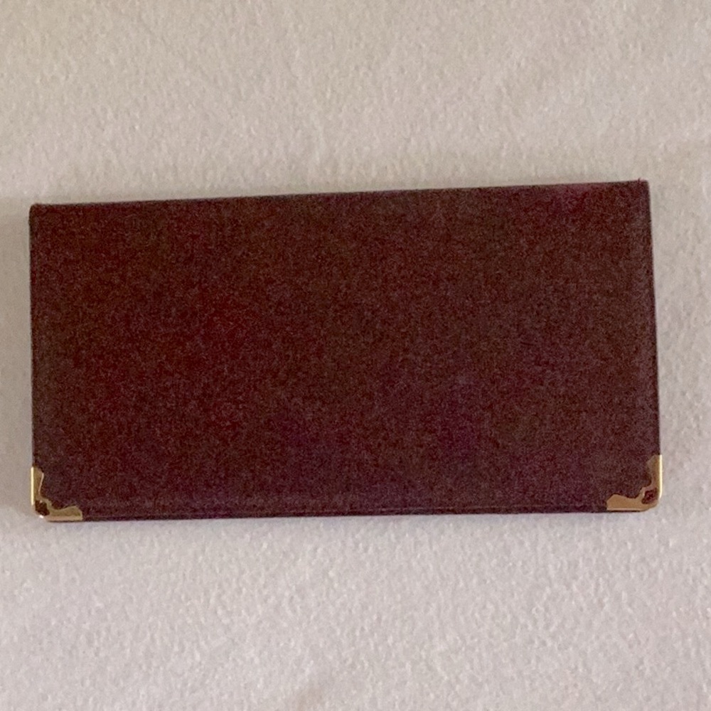 Cartier Bordeaux Leather wallet with COA. EUC